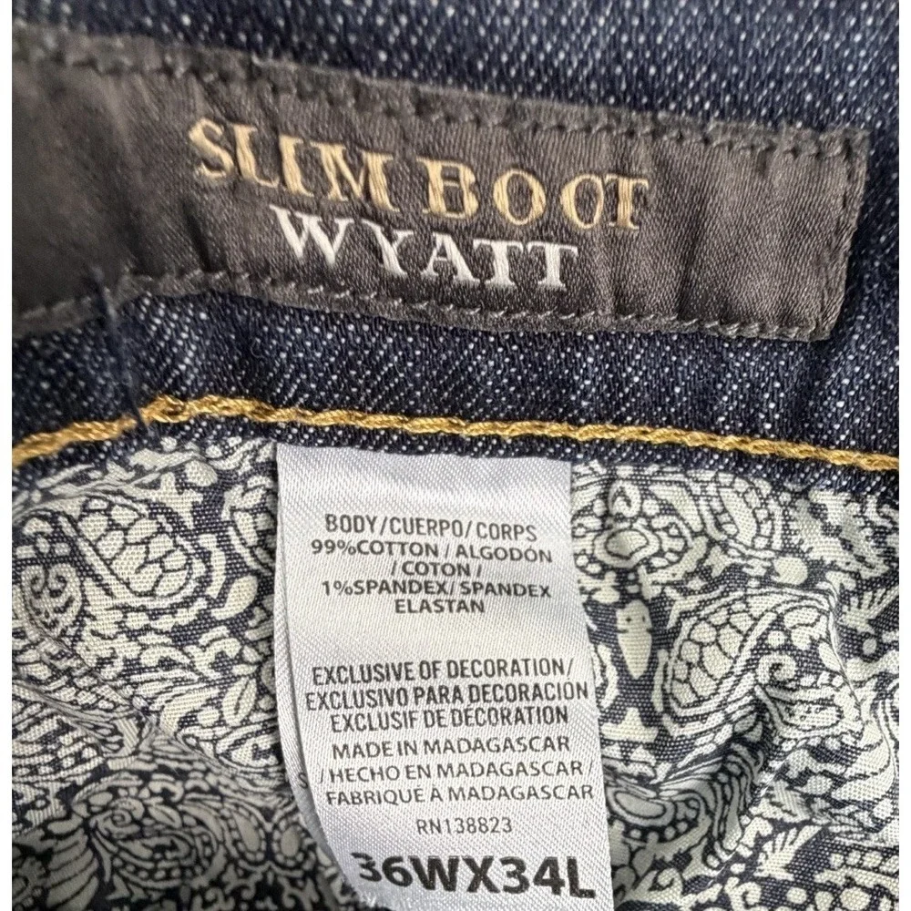 Cody James Wyatt Slim Boot Cut Men's Jeans Tag 36x34 Fit 36x33 Stretch Denim